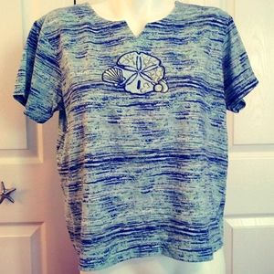 West Palm Embroidered Top size Petite Large